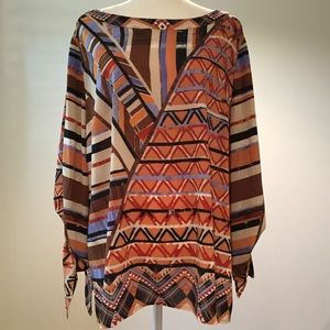 CHICO’S Geometric Aztec Print Top